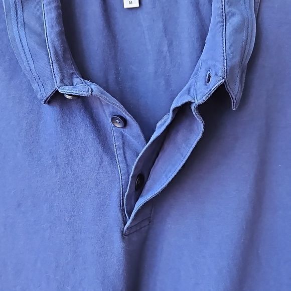 Armani Collezione Navy Men's Button Collar‎ Short Sleeve Polo Shirt Size M(USA) - Picture 4 of 11